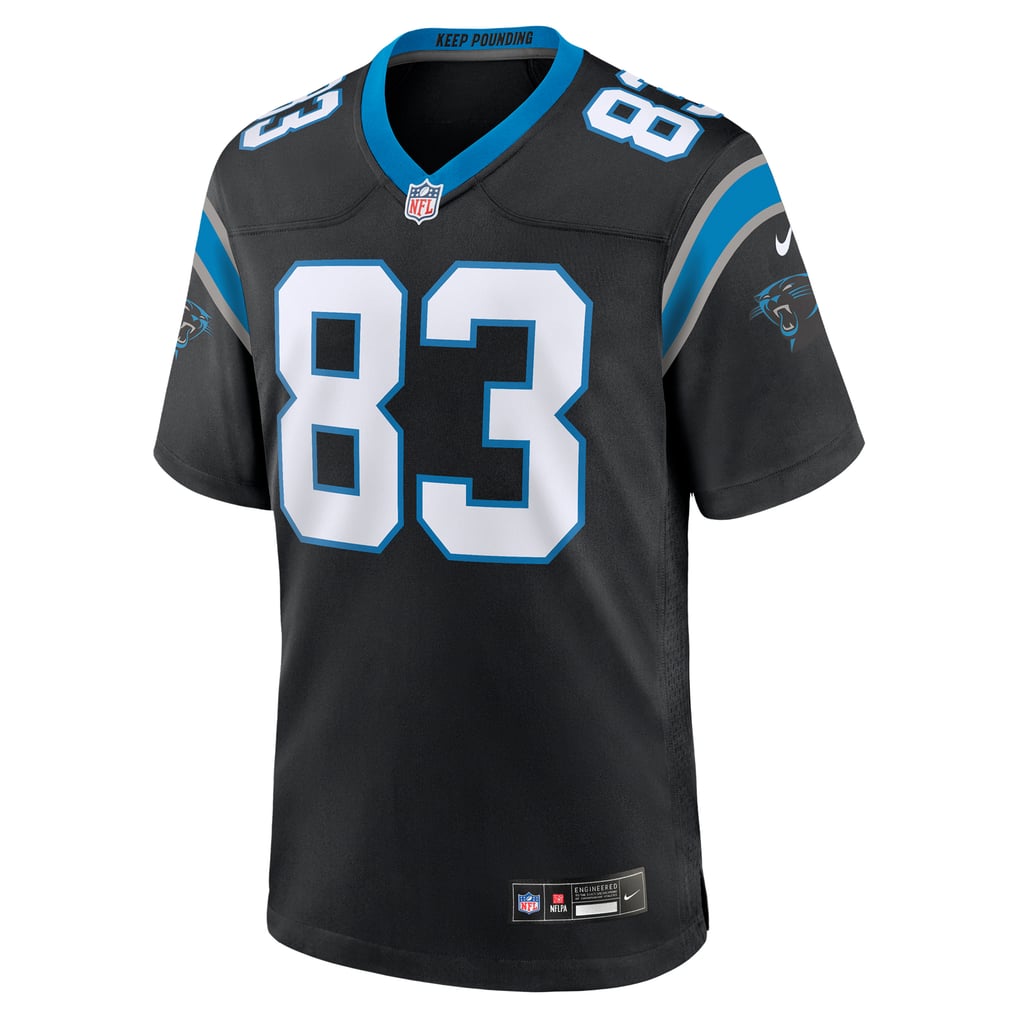 Men's Carolina Panthers David Moore Black Game Jersey
