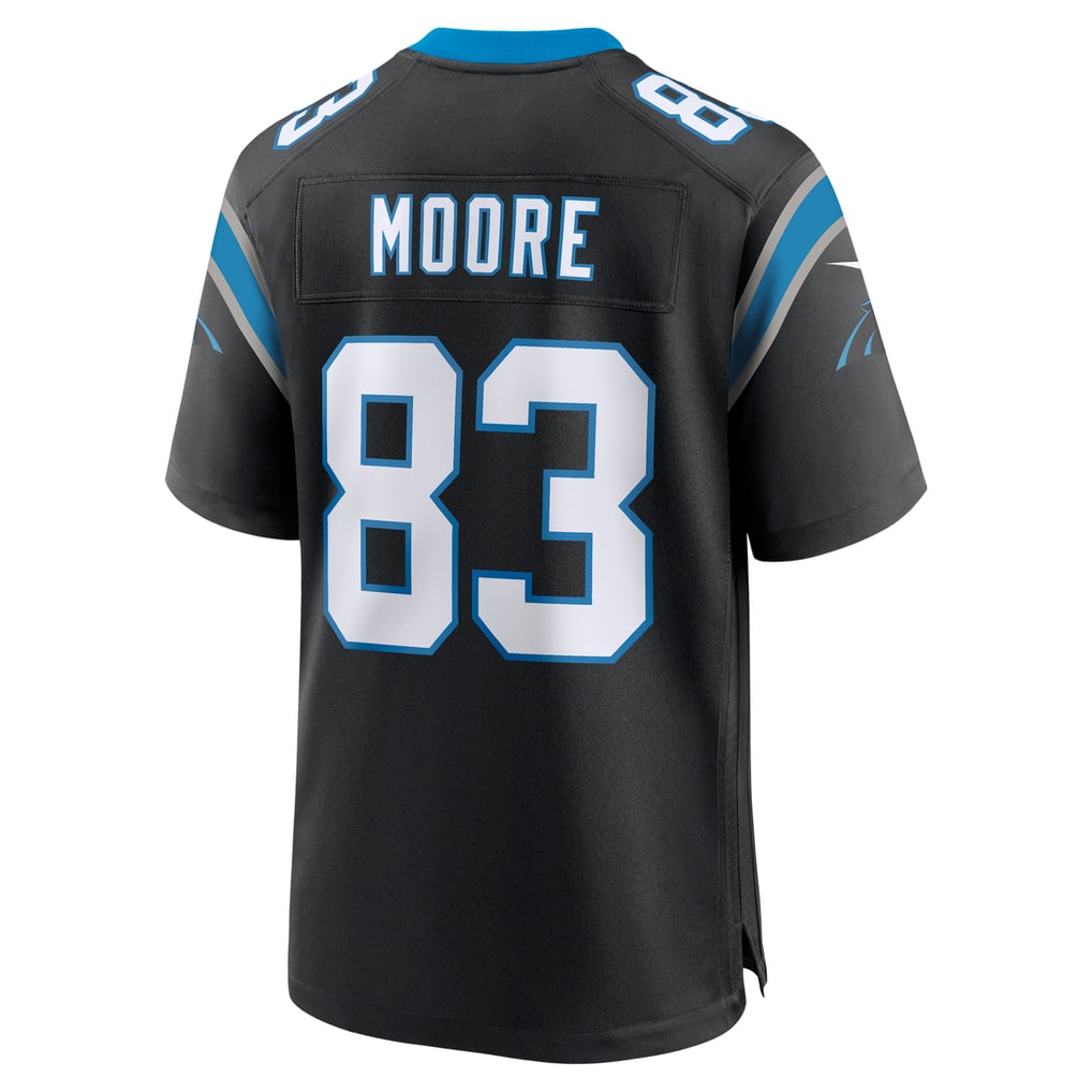 Men's Carolina Panthers David Moore Black Game Jersey