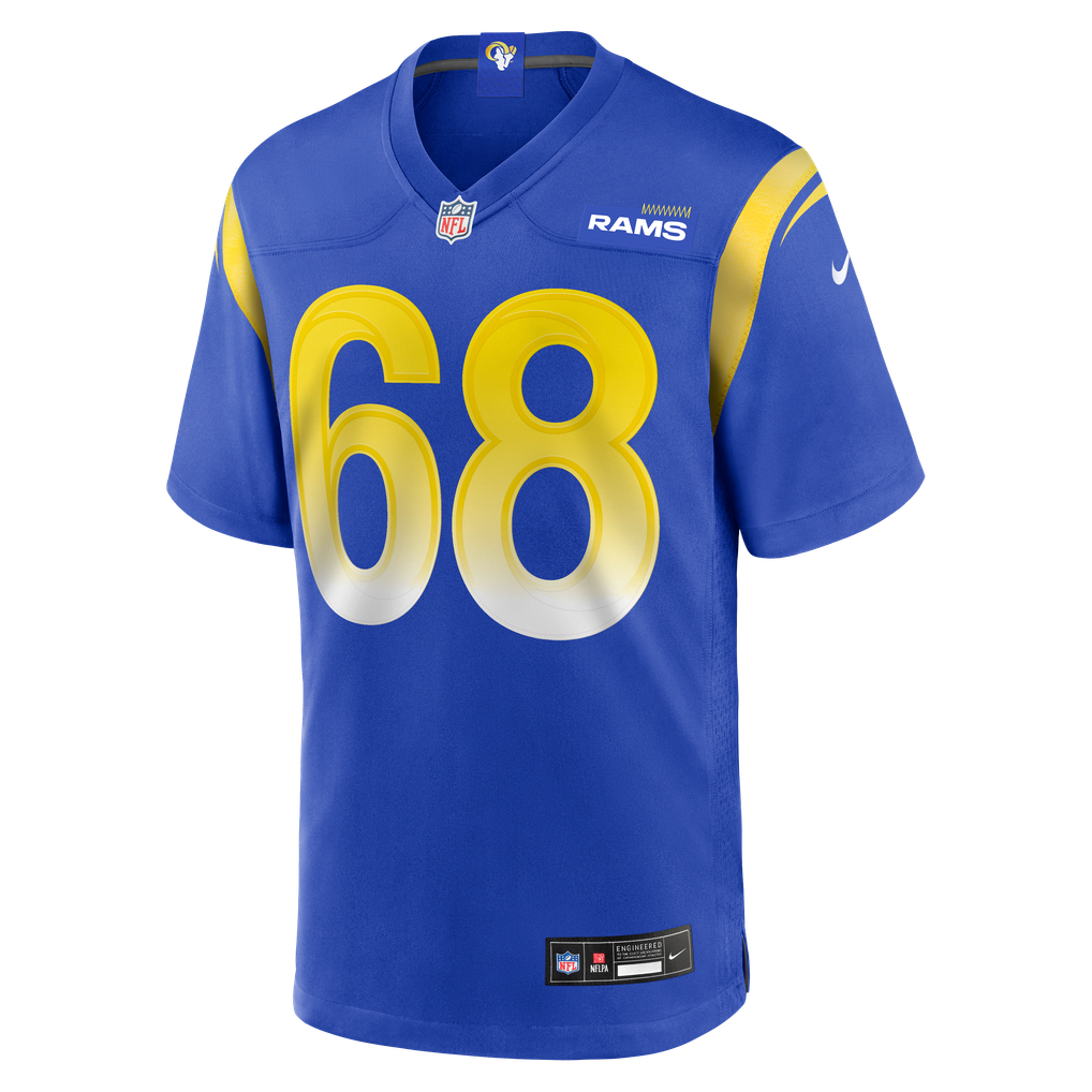 Men's Los Angeles Rams David Quessenberry Royal Team Game Jersey