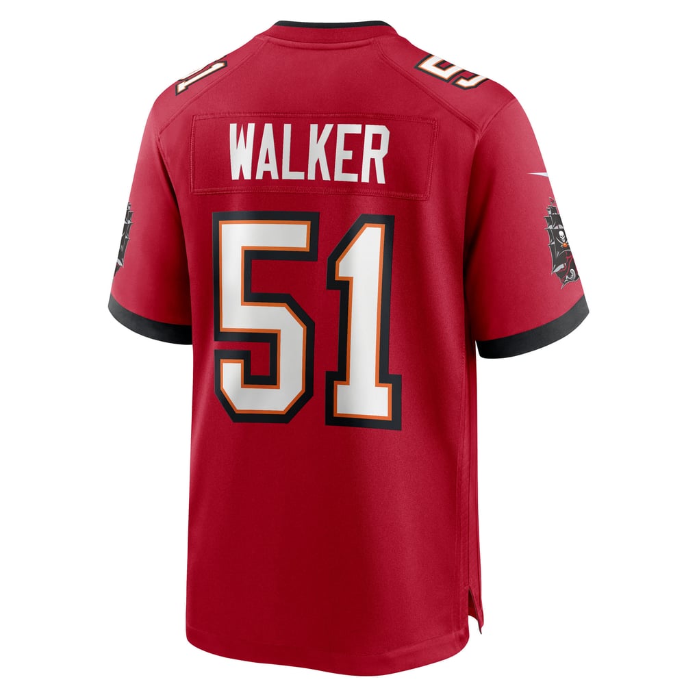 Men's Tampa Bay Buccaneers David Walker Red Team Game Jersey