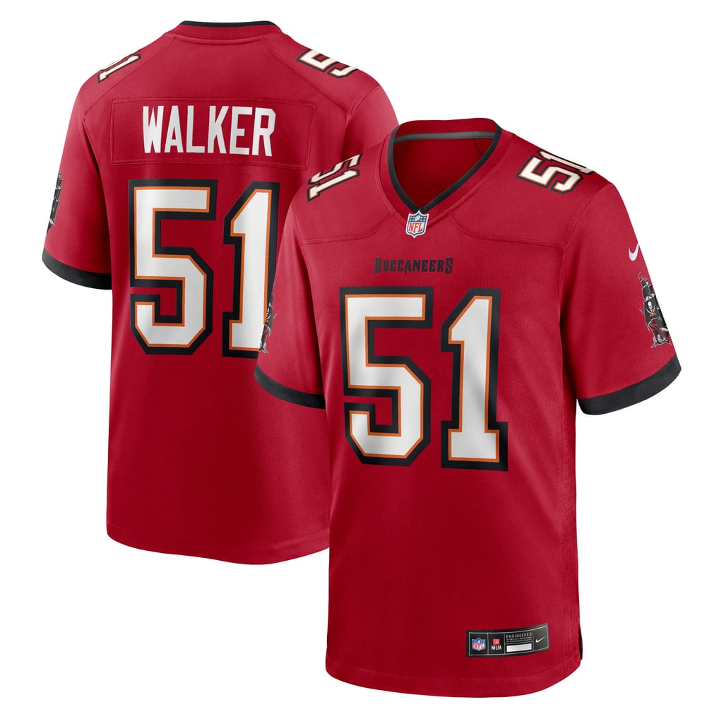 Men's Tampa Bay Buccaneers David Walker Red Team Game Jersey