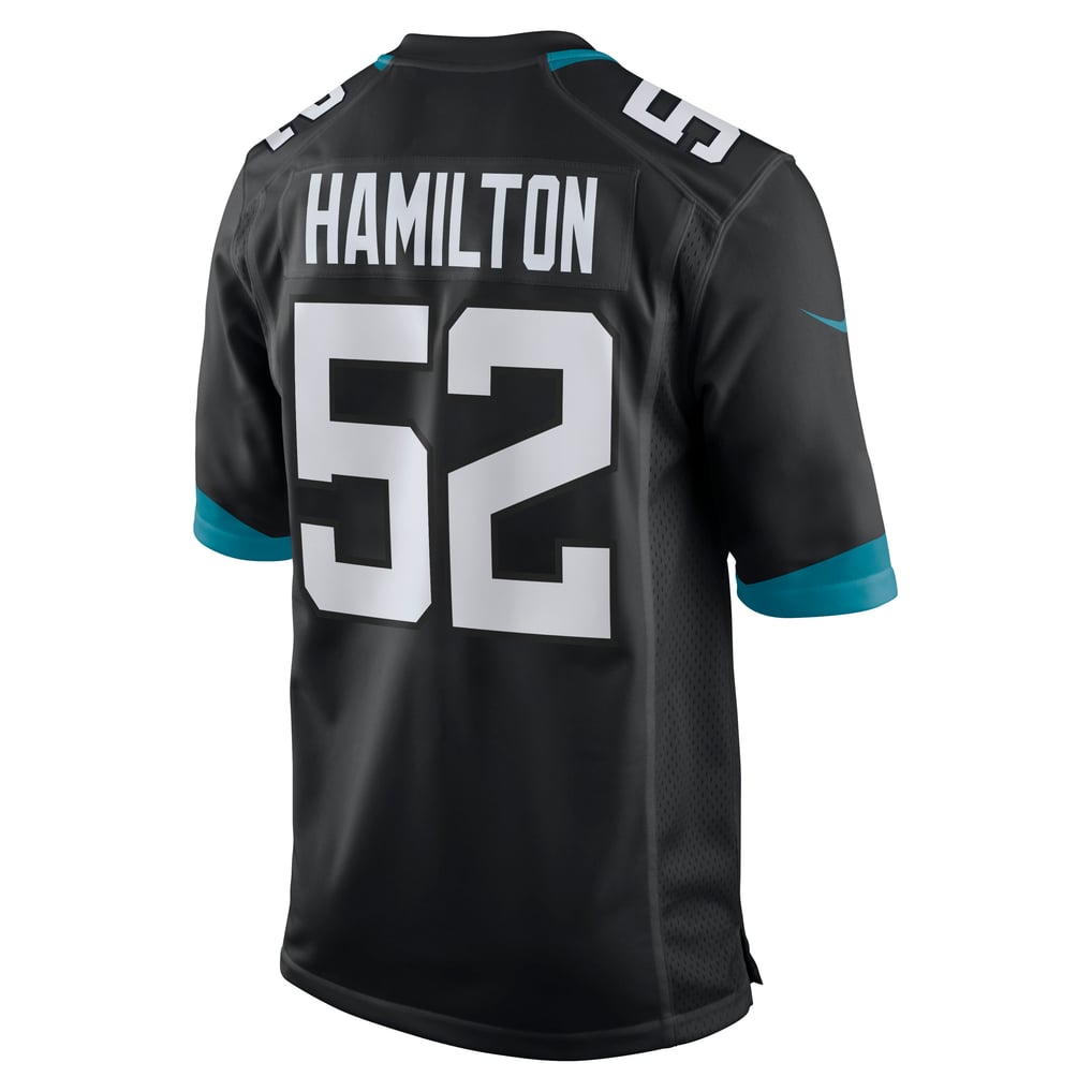 Men's Jacksonville Jaguars DaVon Hamilton Black Game Jersey