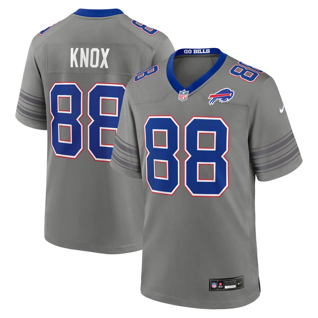 Men's Buffalo Bills Dawson Knox Gray Nickel City Game Jersey