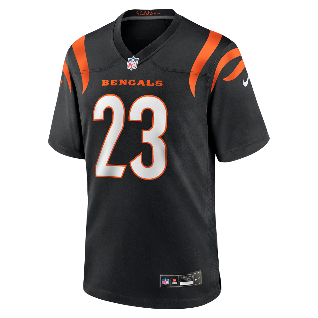 Men's Cincinnati Bengals Daxton Hill Black Player Game Jersey