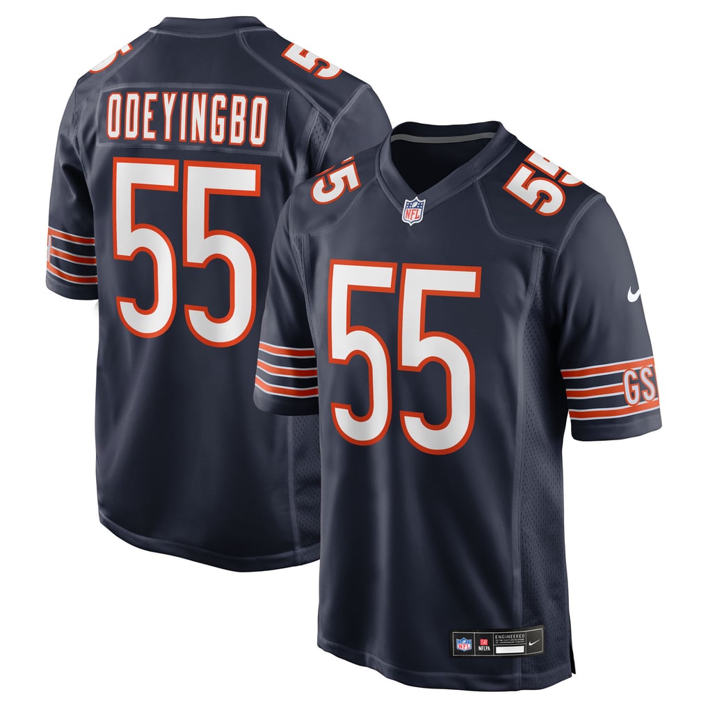 Men's Chicago Bears Dayo Odeyingbo Navy Team Game Jersey