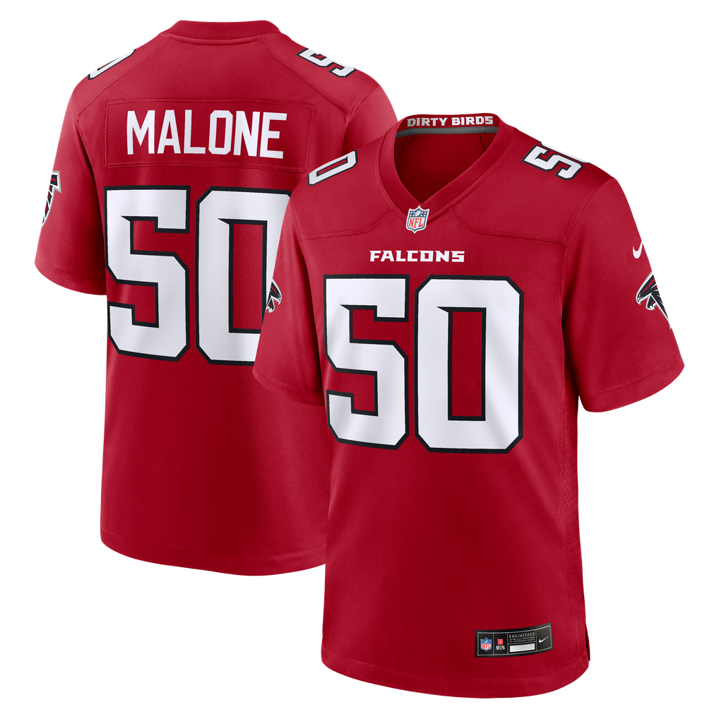 Men's Atlanta Falcons Deangelo Malone Red Team Game Jersey
