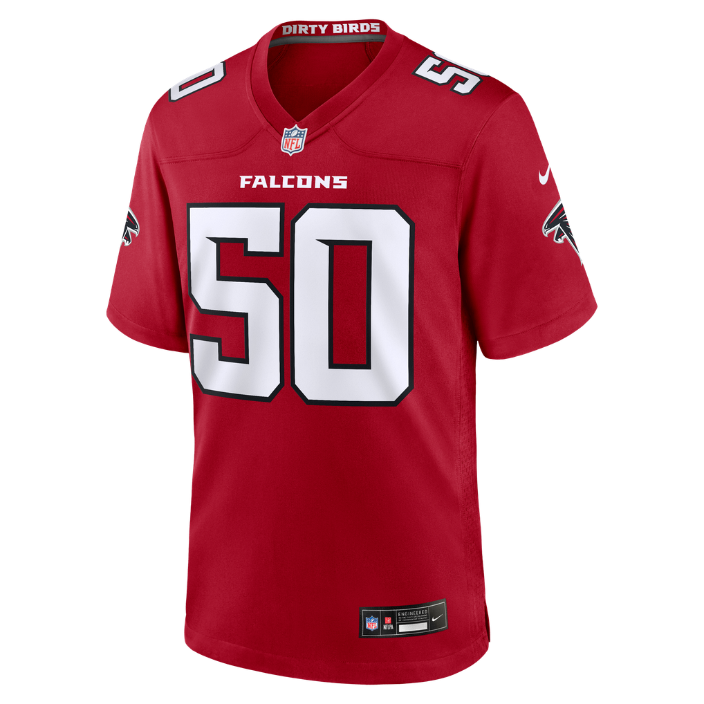 Men's Atlanta Falcons Deangelo Malone Red Team Game Jersey