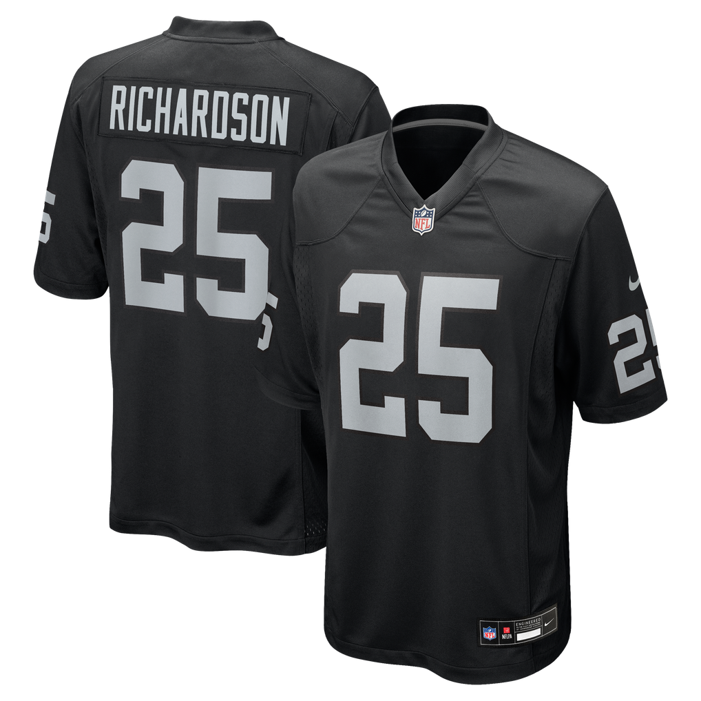 Men's Las Vegas Raiders Decamerion Richardson Black Team Game Jersey