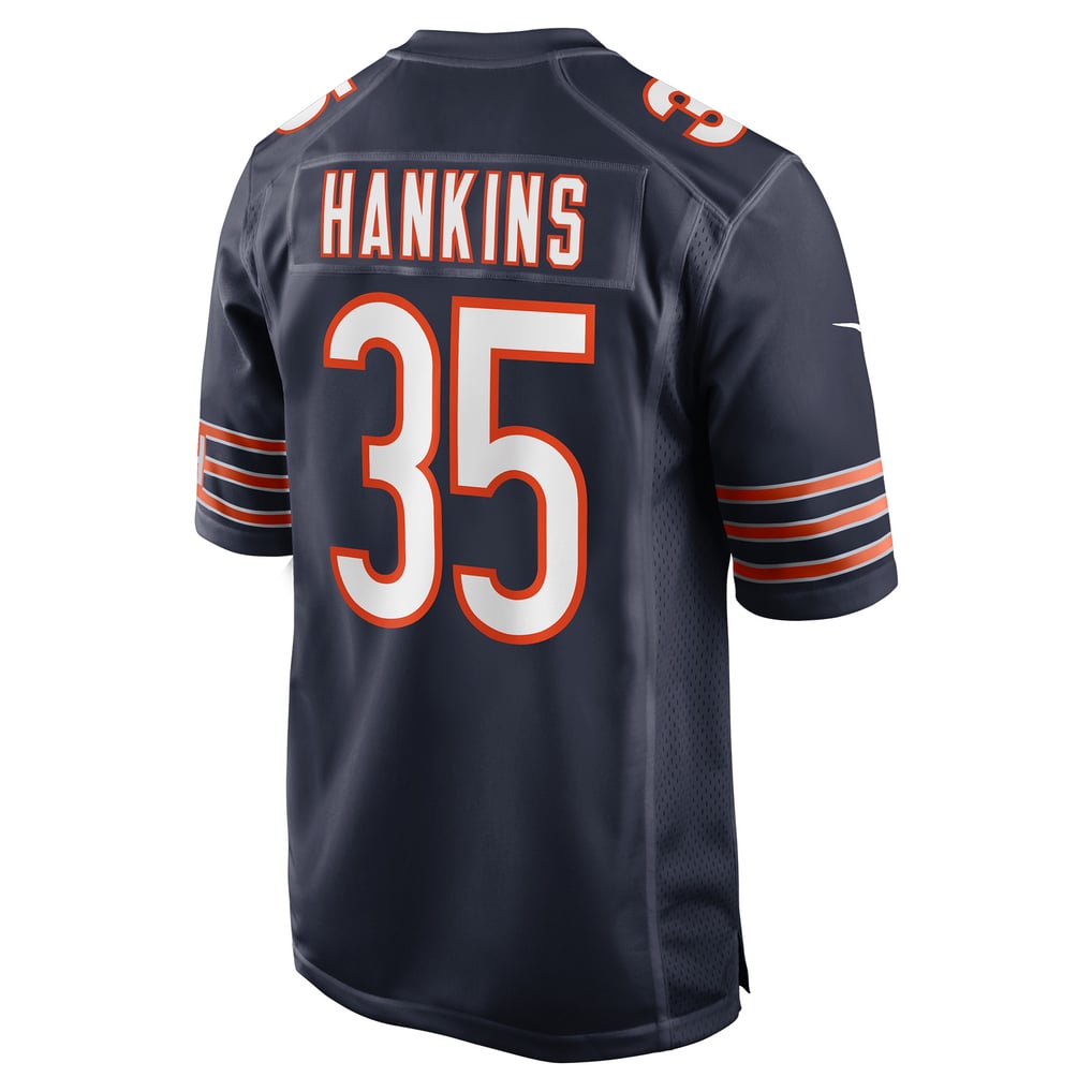 Men's Chicago Bears Deion Hankins Navy Team Game Jersey