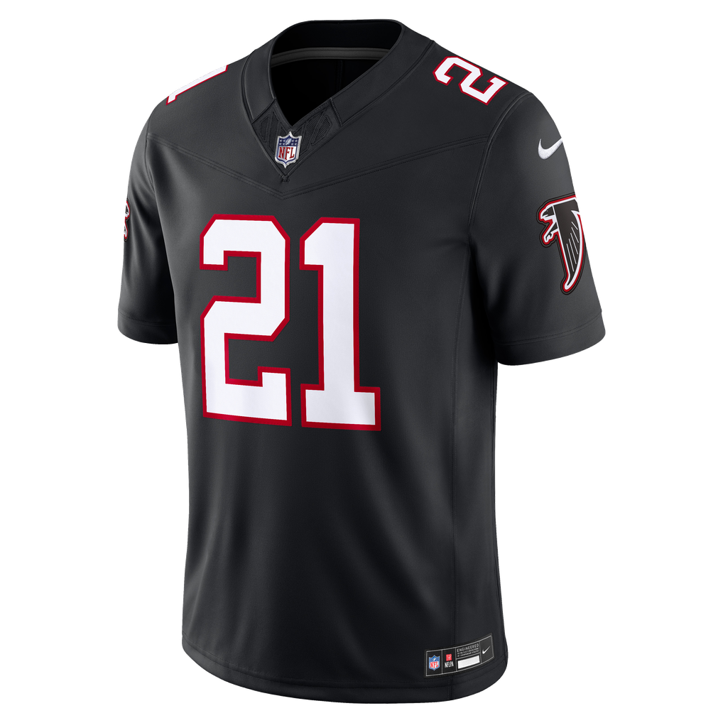 Men's Atlanta Falcons Deion Sanders Black Alternate Throwback Vapor F.U.S.E. Stitched Retired Limited Jersey