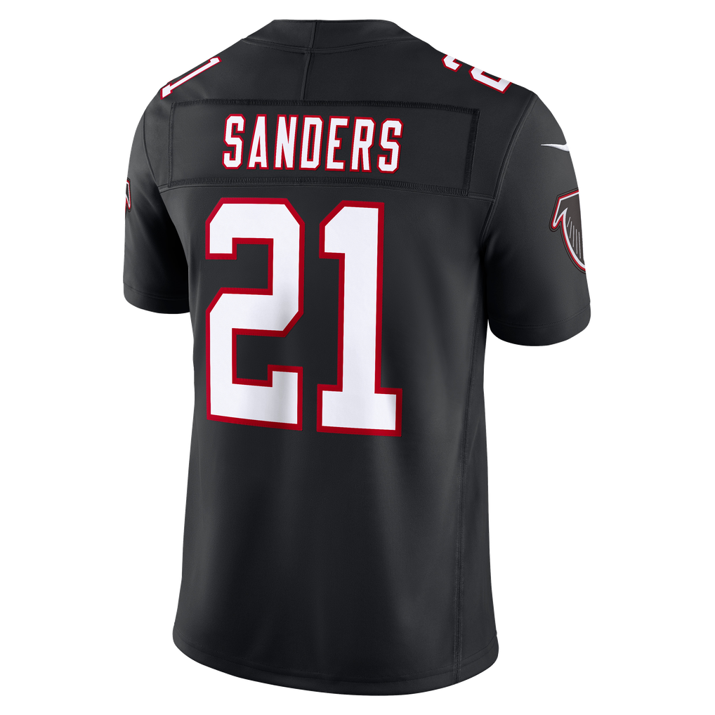 Men's Atlanta Falcons Deion Sanders Black Alternate Throwback Vapor F.U.S.E. Stitched Retired Limited Jersey