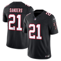 Men's Atlanta Falcons Deion Sanders Black Alternate Throwback Vapor F.U.S.E. Stitched Retired Limited Jersey