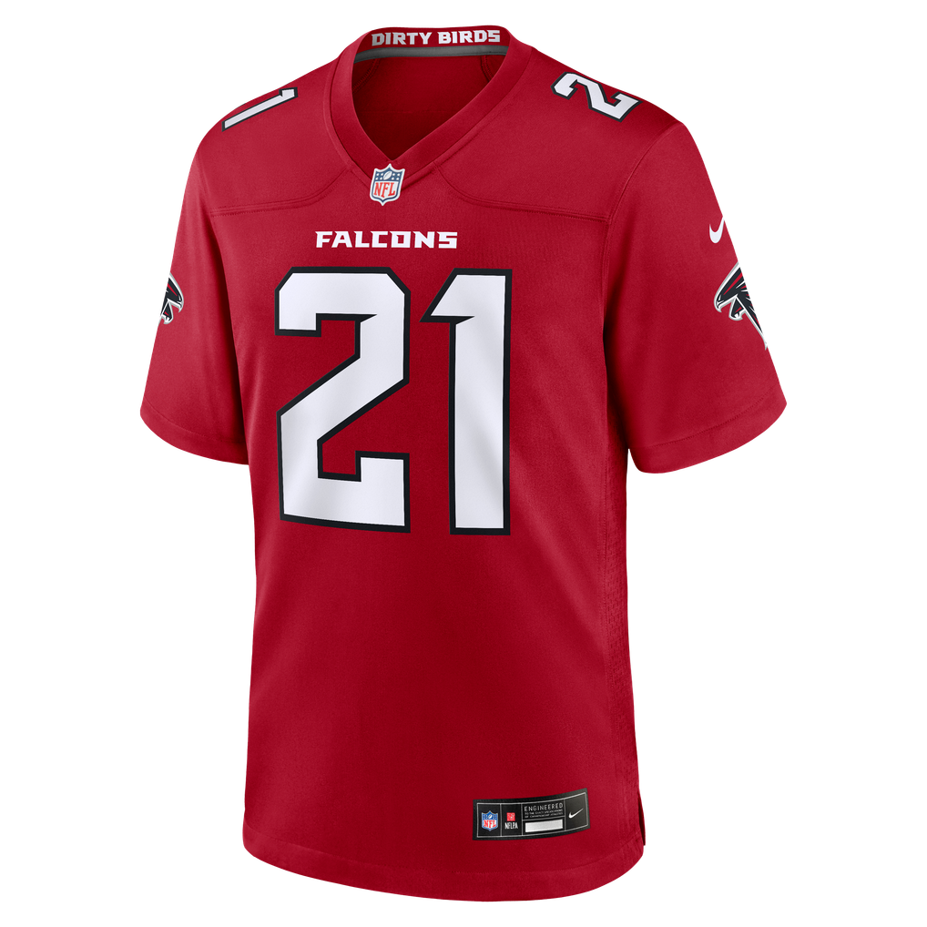 Men's Atlanta Falcons Deion Sanders Red Retired Player Game Jersey