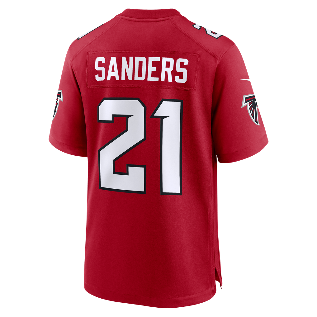 Men's Atlanta Falcons Deion Sanders Red Retired Player Game Jersey
