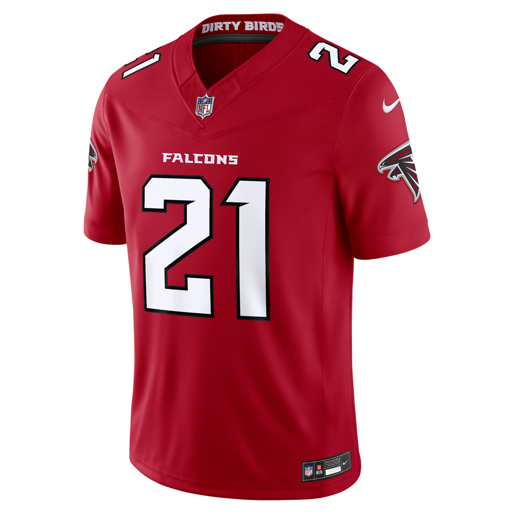 Men's Atlanta Falcons Deion Sanders Red Team Vapor F.U.S.E. Stitched Retired Limited Jersey