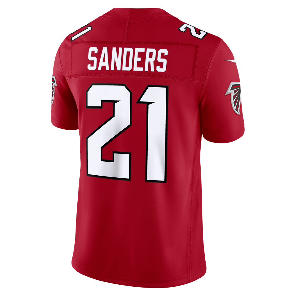 Men's Atlanta Falcons Deion Sanders Red Team Vapor F.U.S.E. Stitched Retired Limited Jersey