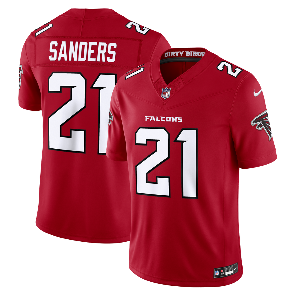 Men's Atlanta Falcons Deion Sanders Red Team Vapor F.U.S.E. Stitched Retired Limited Jersey