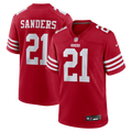Men's San Francisco 49ers Deion Sanders Scarlet Team Retired Player Game Jersey