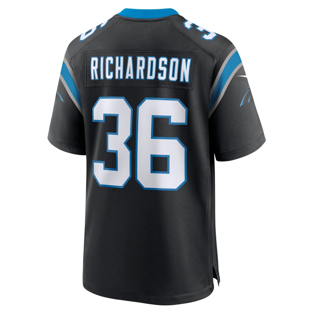 Men's Carolina Panthers Demani Richardson Black Team Game Jersey