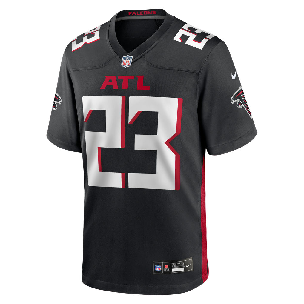 Men's Atlanta Falcons DeMarcco Hellams Black Team Game Jersey