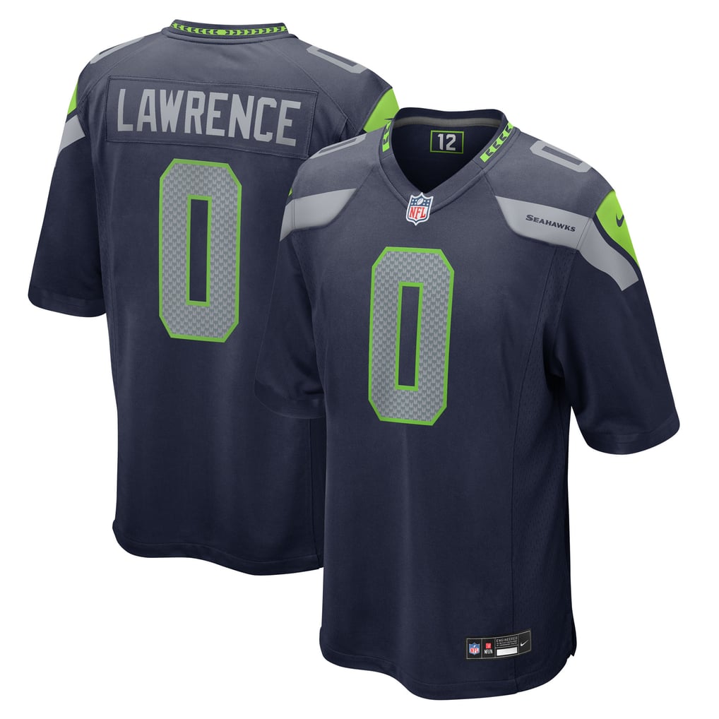 Men's Seattle Seahawks DeMarcus Lawrence College Navy Team Game Jersey