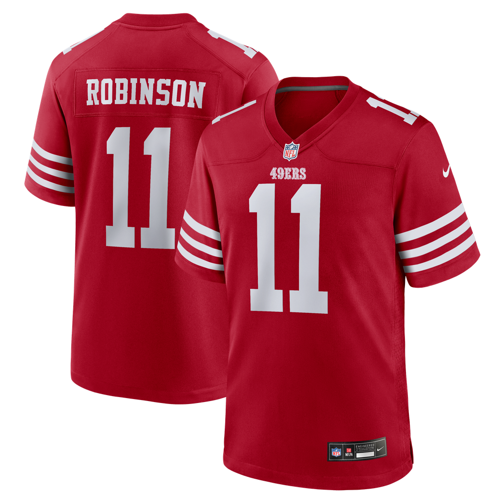 Men's San Francisco 49ers Demarcus Robinson Scarlet Team Game Jersey