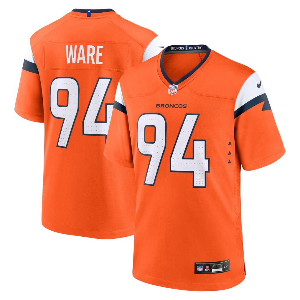 Men's Denver Broncos DeMarcus Ware Orange Team Retired Game Jersey
