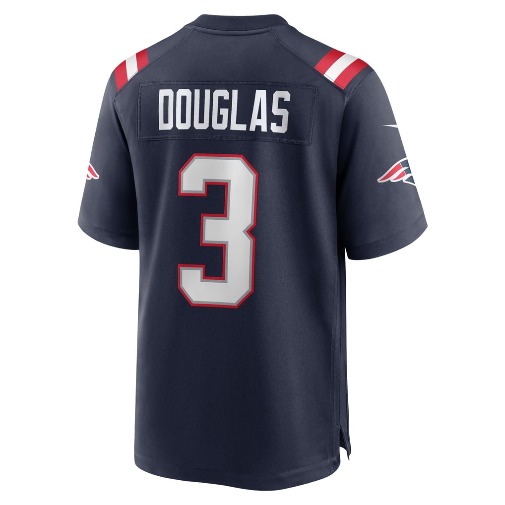 Men's New England Patriots Demario Douglas Navy Game Jersey