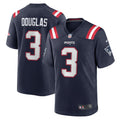 Men's New England Patriots Demario Douglas Navy Game Jersey