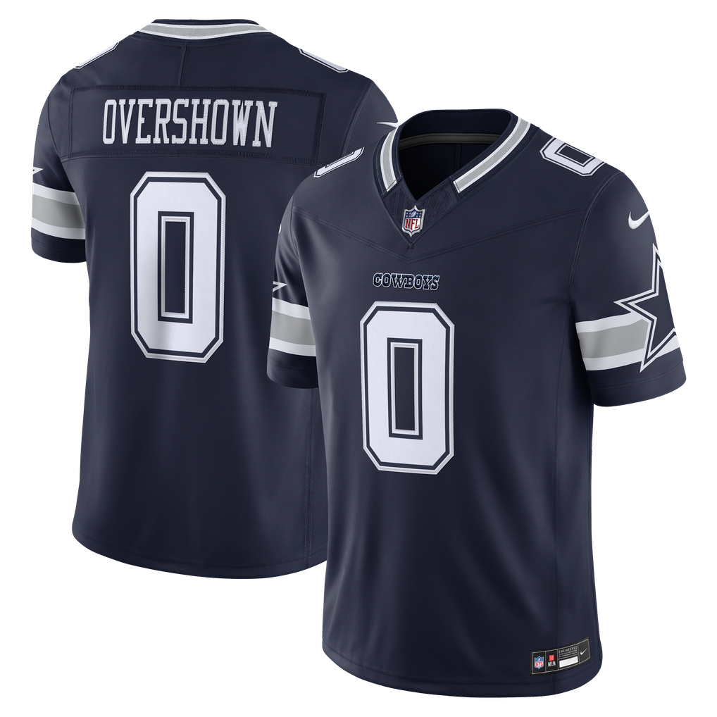 Men's Dallas Cowboys DeMarvion Overshown Navy Team Vapor F.U.S.E. Stitched Limited Jersey