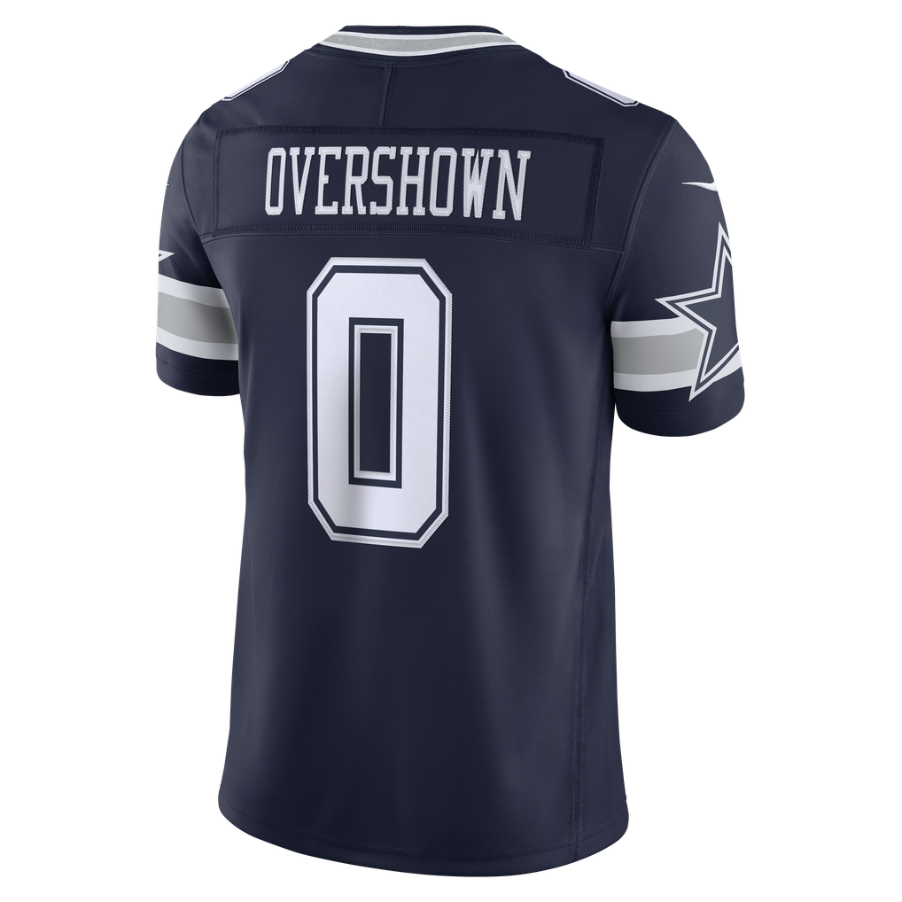 Men's Dallas Cowboys DeMarvion Overshown Navy Team Vapor F.U.S.E. Stitched Limited Jersey