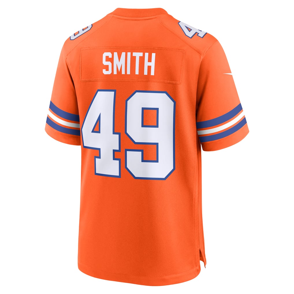 Men's Denver Broncos Dennis Smith Orange Retired Player Alternate Game Jersey