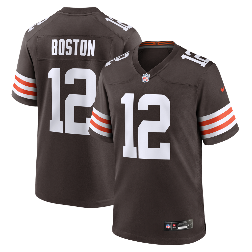 Men's Cleveland Browns Denzel Boston Brown Game Jersey