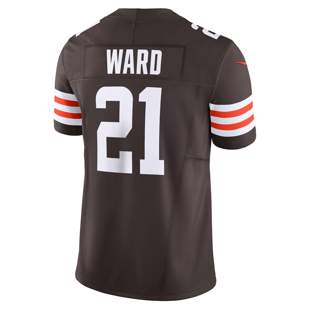 Men's Cleveland Browns Denzel Ward Brown Vapor F.U.S.E. Limited Jersey