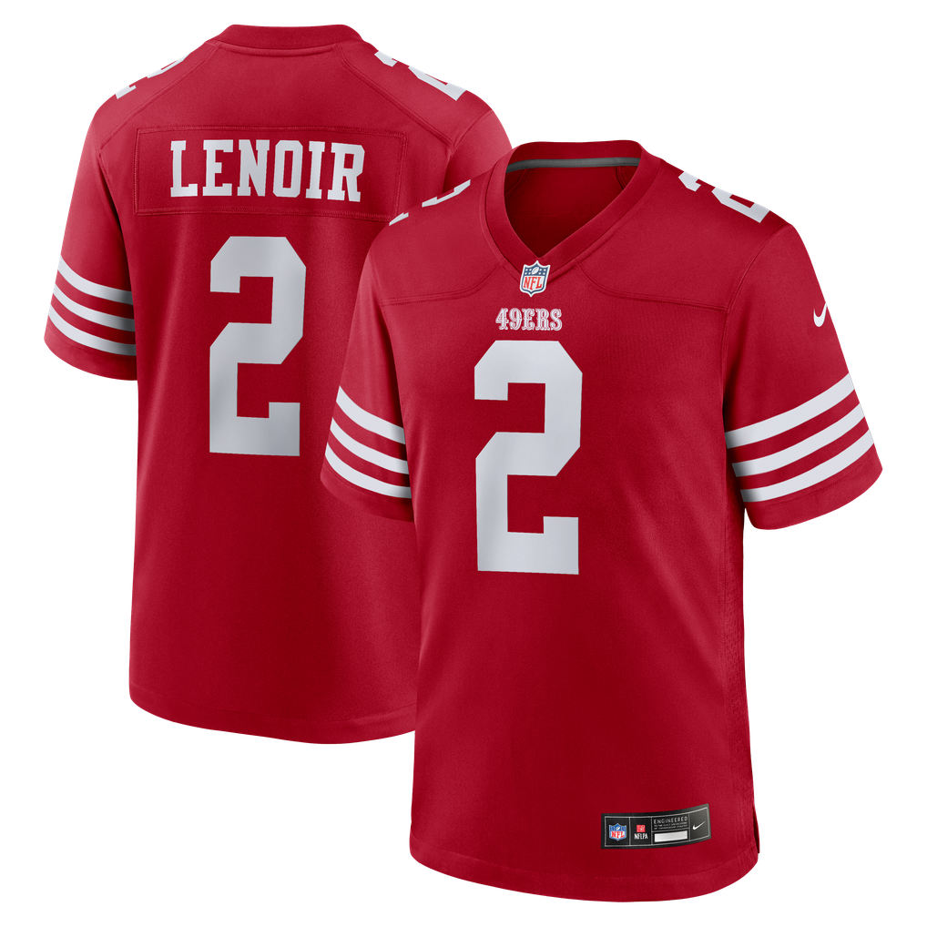 Men's San Francisco 49ers Deommodore Lenoir Scarlet Game Jersey