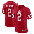 Men's San Francisco 49ers Deommodore Lenoir Scarlet Game Jersey