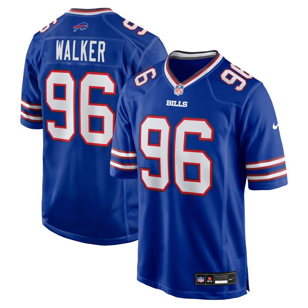Men's Buffalo Bills Deone Walker Royal Team Game Jersey