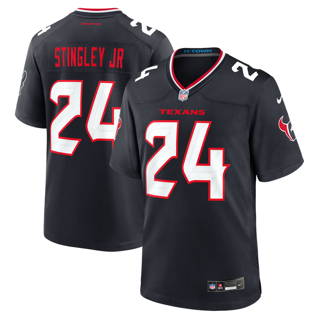 Men's Houston Texans Derek Stingley Jr. Navy Game Jersey