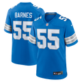 Men's Detroit Lions Derrick Barnes Blue Team Game Jersey