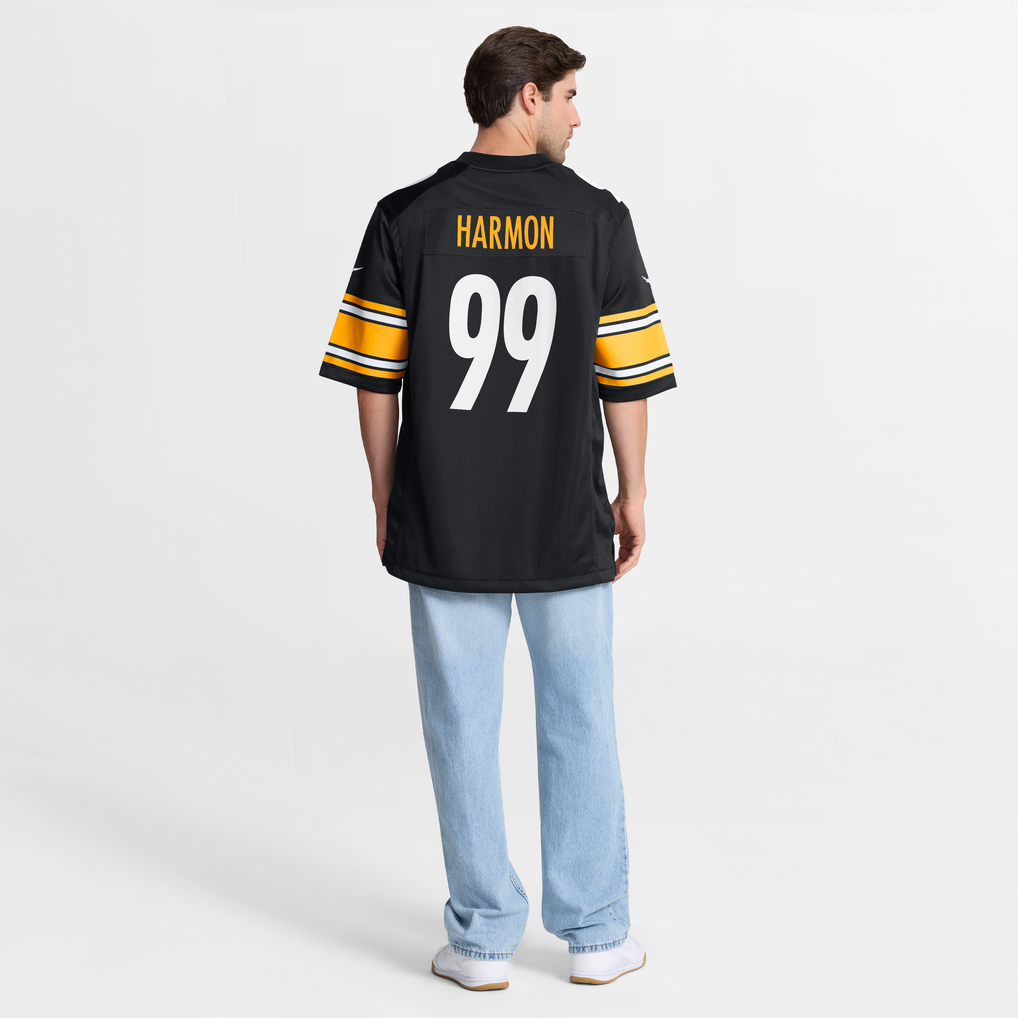 Men's Pittsburgh Steelers Derrick Harmon Black Game Player Jersey