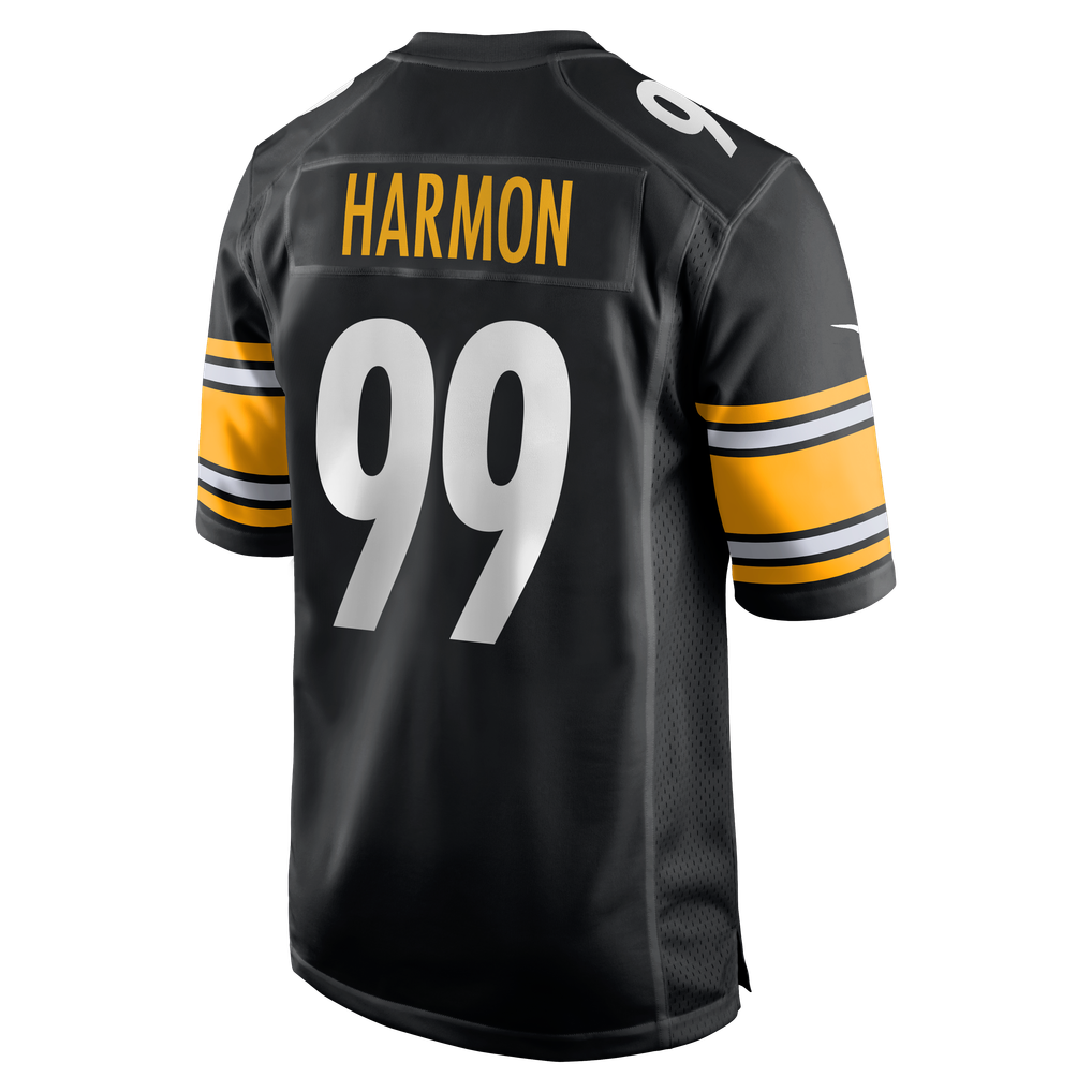 Men's Pittsburgh Steelers Derrick Harmon Black Game Player Jersey
