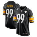 Men's Pittsburgh Steelers Derrick Harmon Black Game Player Jersey