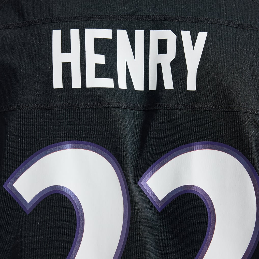 Men's Baltimore Ravens Derrick Henry Black Alternate Game Jersey