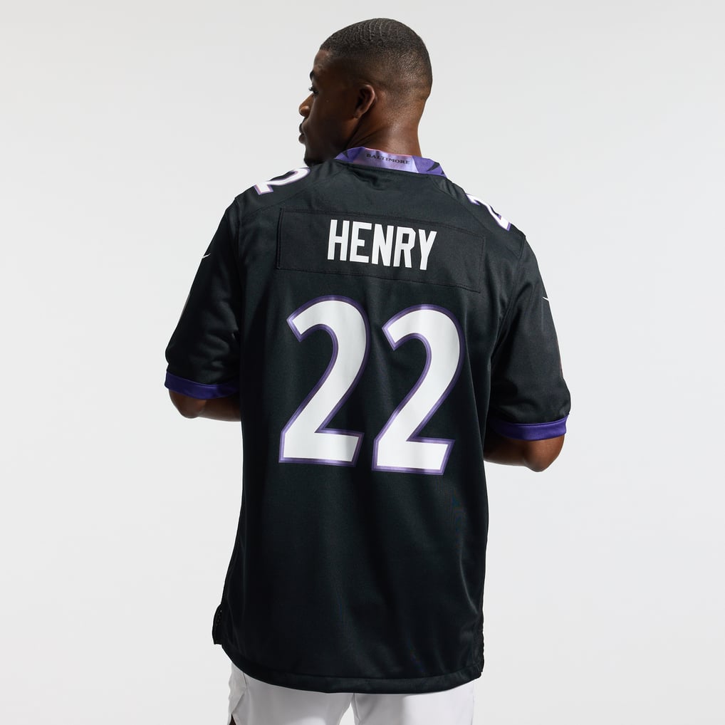 Men's Baltimore Ravens Derrick Henry Black Alternate Game Jersey