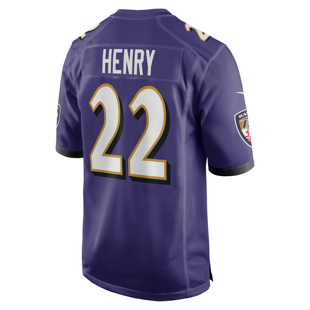 Men's Baltimore Ravens Derrick Henry Purple Game Player Jersey
