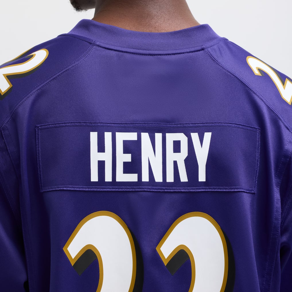 Men's Baltimore Ravens Derrick Henry Purple Game Player Jersey