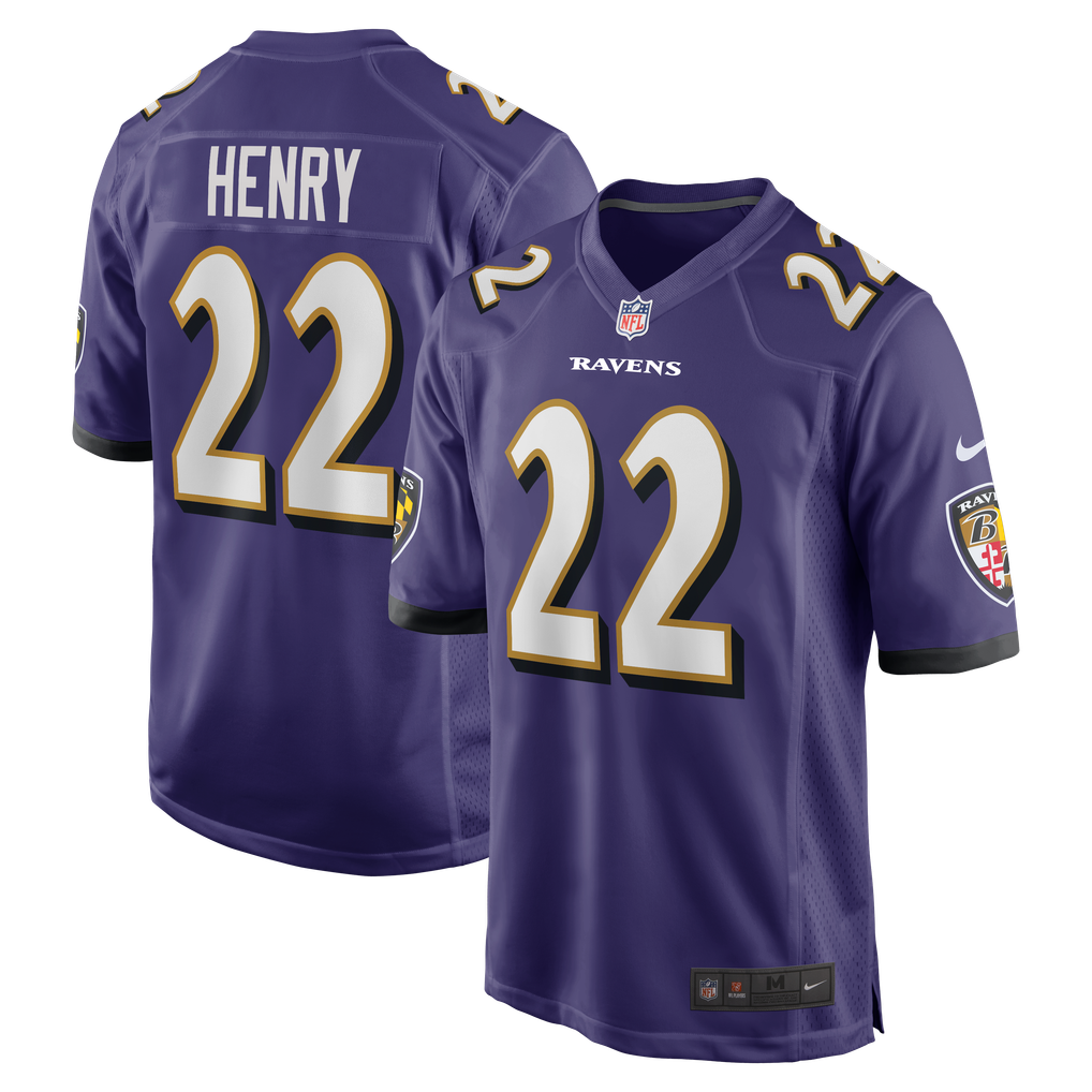 Men's Baltimore Ravens Derrick Henry Purple Game Player Jersey