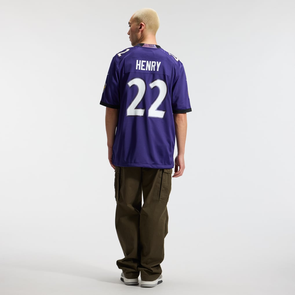 Men's Baltimore Ravens Derrick Henry Purple Team Game Jersey