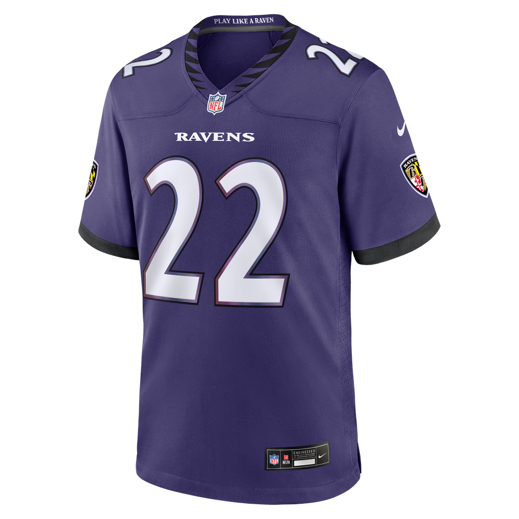 Men's Baltimore Ravens Derrick Henry Purple Team Game Jersey