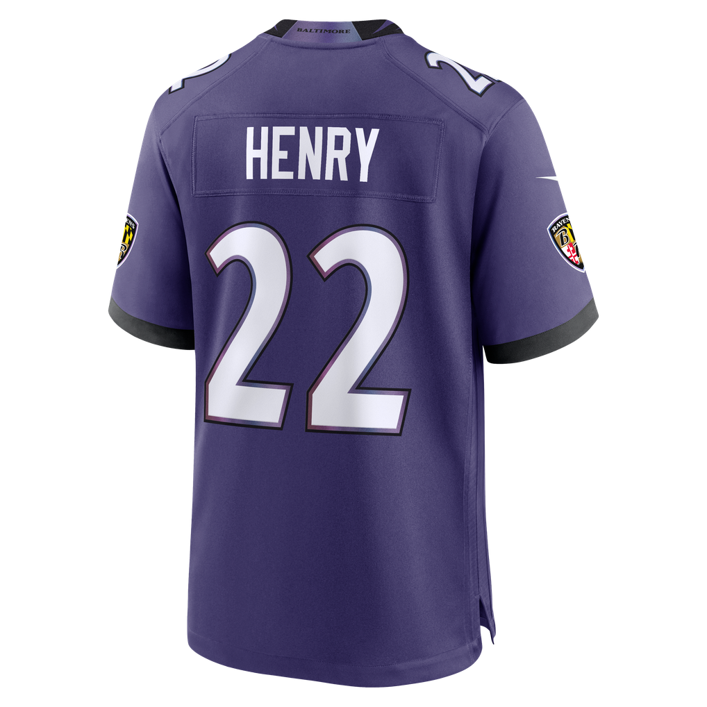 Men's Baltimore Ravens Derrick Henry Purple Team Game Jersey